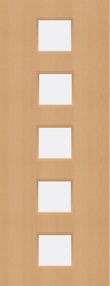 Beech Veneer - 10G - Glazed Fire Door FD60