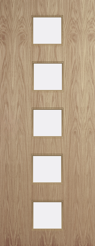 Oak Veneer - 10G - Glazed Door (FD30)