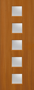 Sapele Veneer - 10G - Glazed Door (FD30)