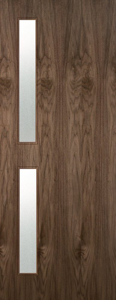 Walnut Veneer - 16G - Glazed Door (FD30)