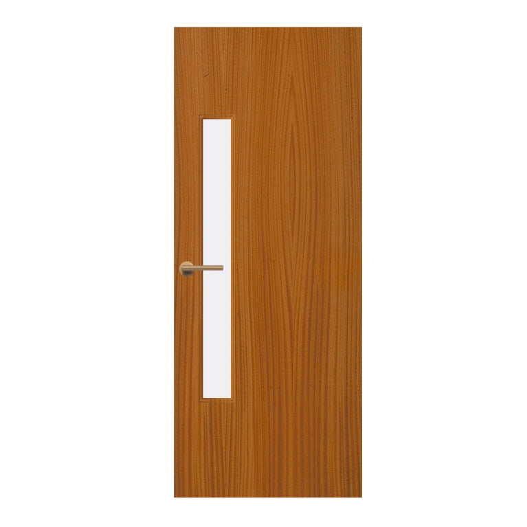Sapele Veneer - 18G - Glazed Door (FD30)
