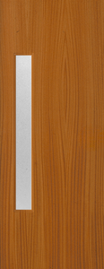 Sapele Veneer - 18G - Glazed Door (FD30)