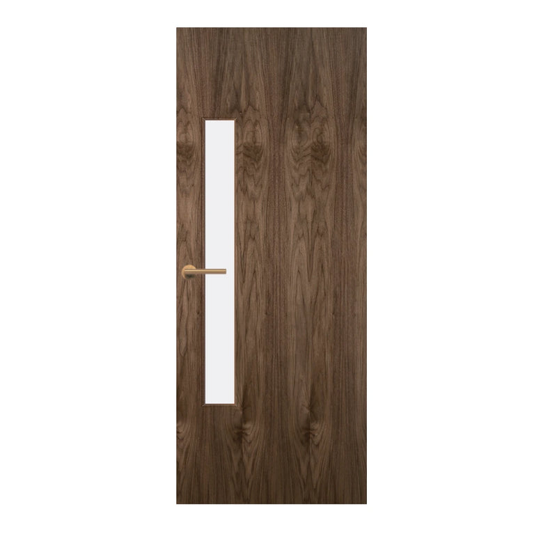 Walnut Veneer - 18G - Glazed Door (FD30)