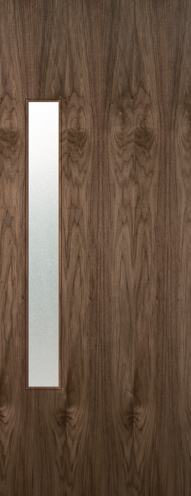 Walnut Veneer - 18G - Glazed Door (FD30)