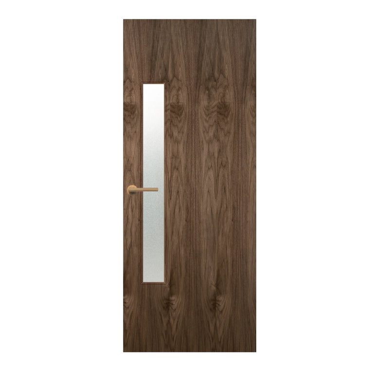Walnut Veneer - 18G - Glazed Door (FD30)