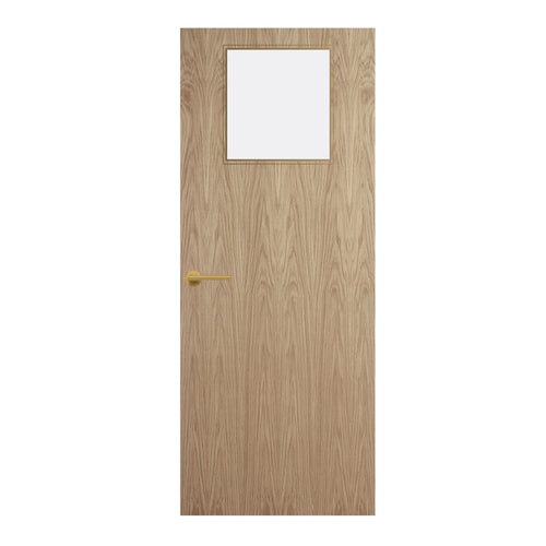 Oak Veneer - 1G - Glazed Door (FD30)
