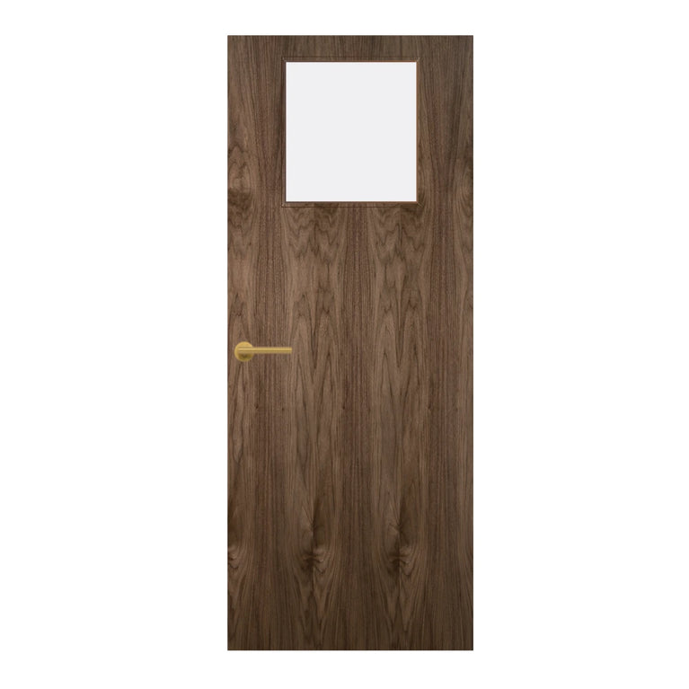 Walnut Veneer - 1G - Glazed Door (FD30)