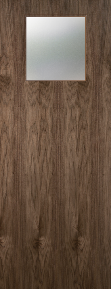 Walnut Veneer - 1G - Glazed Door (FD30)