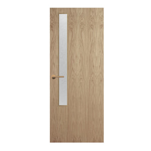 Oak Veneer - 20G - Glazed Door (FD30)