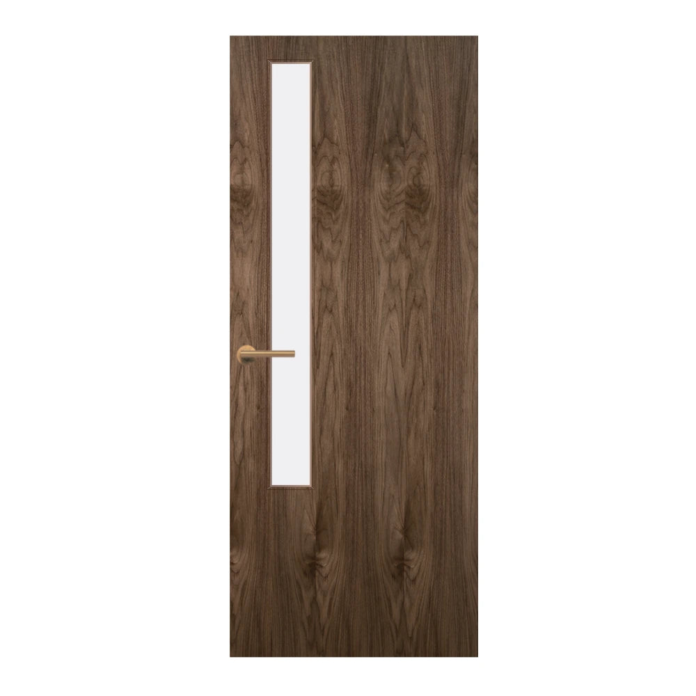 Walnut Veneer 20G Glazed FD30 Fire Door