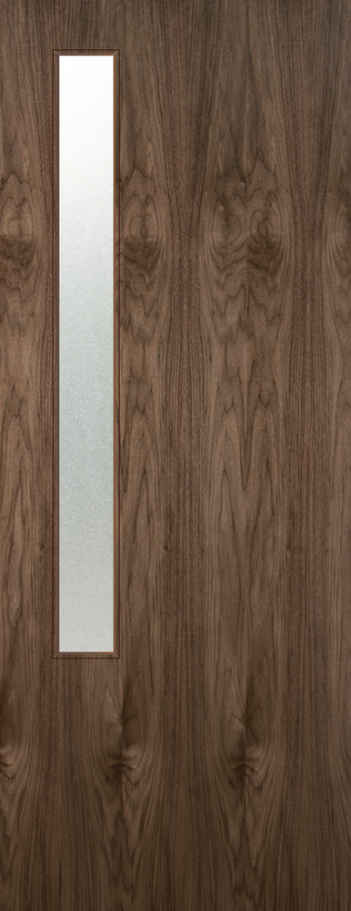 Walnut Veneer - 20G - Glazed Door (FD30)