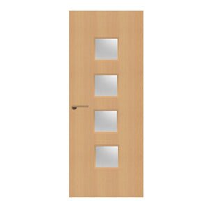 Beech Veneer - 22G - Glazed Door (FD30)