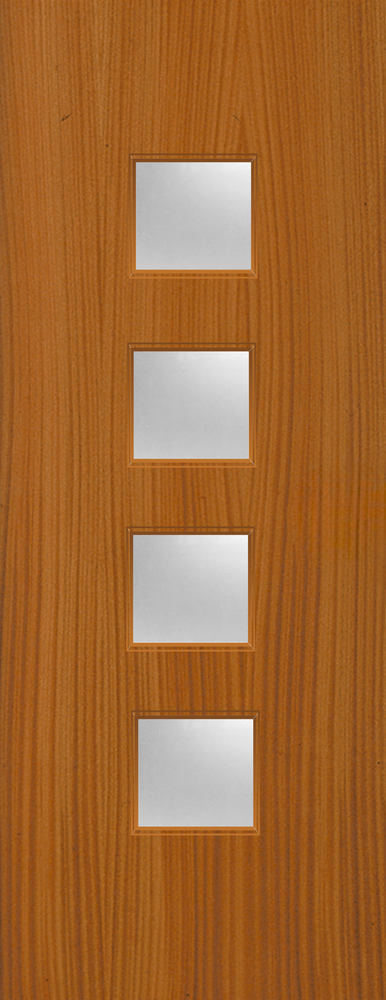 Sapele Veneer - 22G - Glazed Door (FD30)