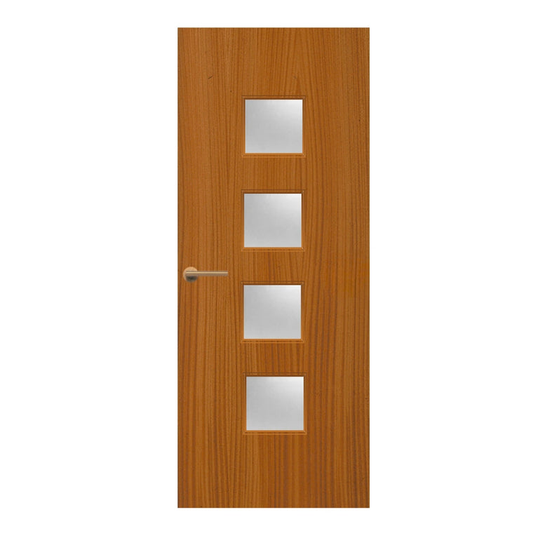 Sapele Veneer - 22G - Glazed Door (FD30)