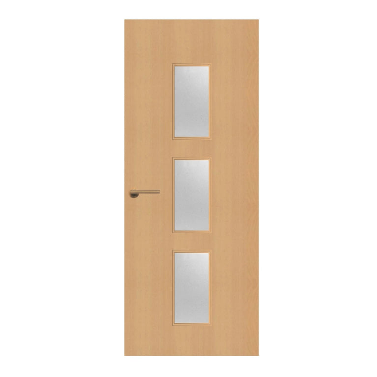 Beech Veneer - 23G - Glazed Door (FD30)
