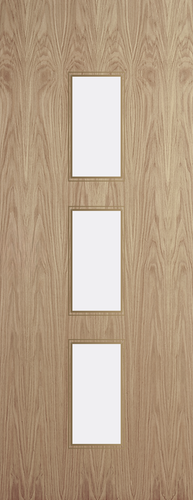 Oak Veneer - 23G - Glazed Door (FD30)