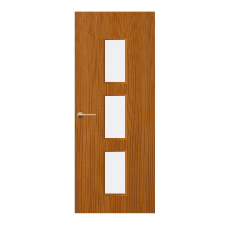 Sapele Veneer - 23G - Glazed Door (FD30)