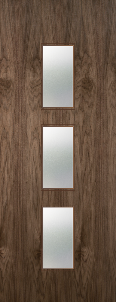Walnut Veneer - 23G - Glazed Door (FD30)