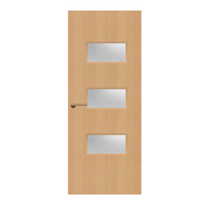 Beech Veneer - 24G - Glazed Door (FD30)