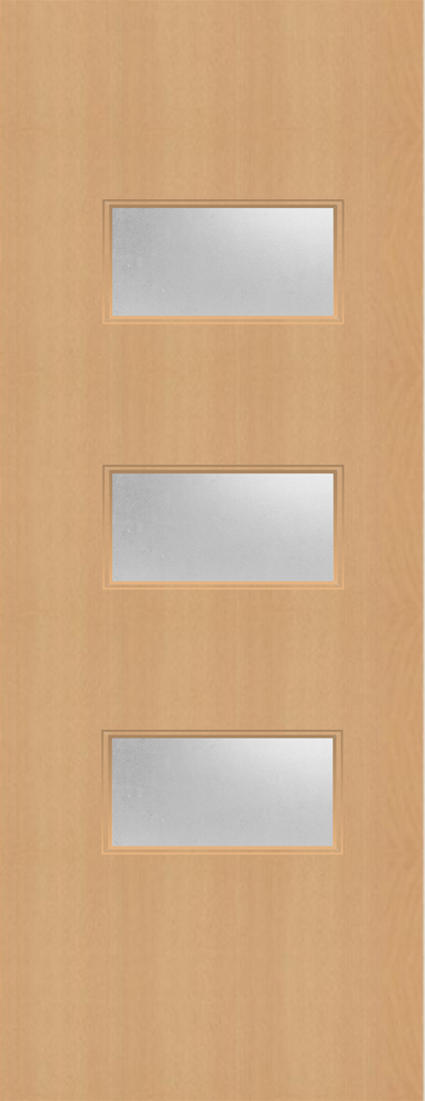 Beech Veneer - 24G - Glazed Fire Door FD60