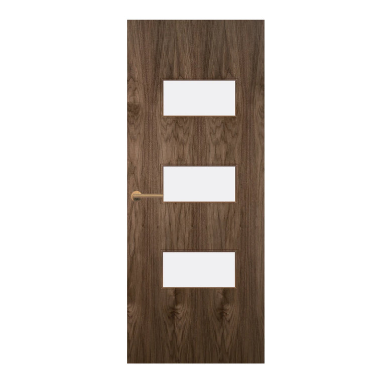 Walnut Veneer - 24G - Glazed Door (FD30)