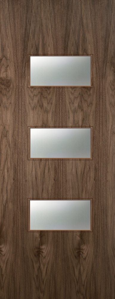Walnut Veneer - 24G - Glazed Door (FD30)