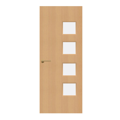 Beech Veneer - 26G - Glazed Door (FD30)