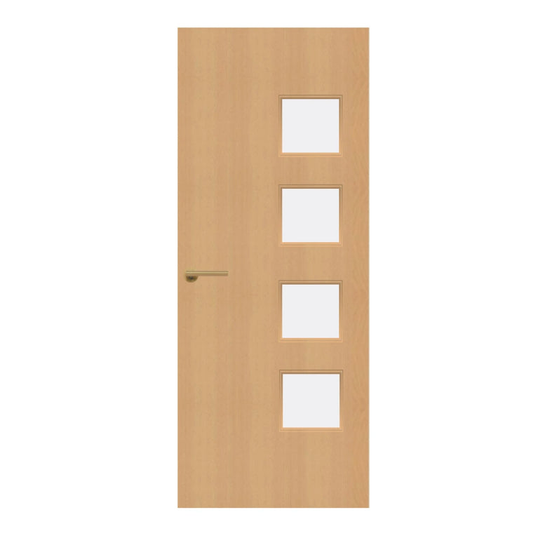 Beech Veneer - 26G - Glazed Door (FD30)