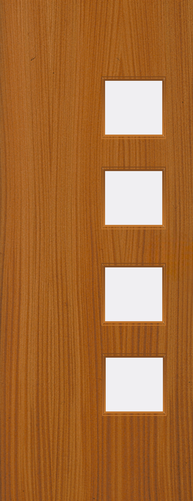 Sapele Veneer - 26G - Glazed Door (FD30)