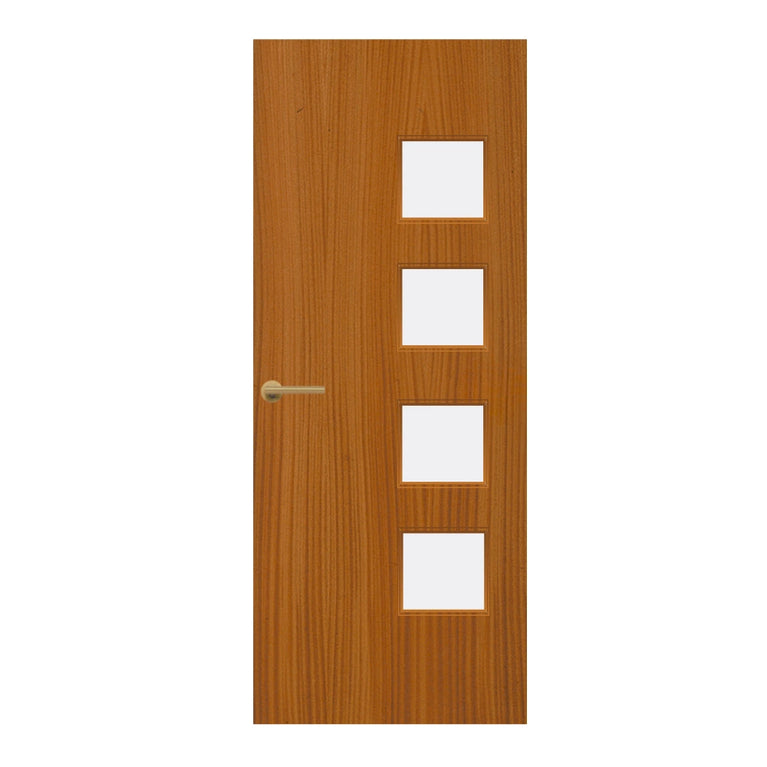 Sapele Veneer - 26G - Glazed Door (FD30)