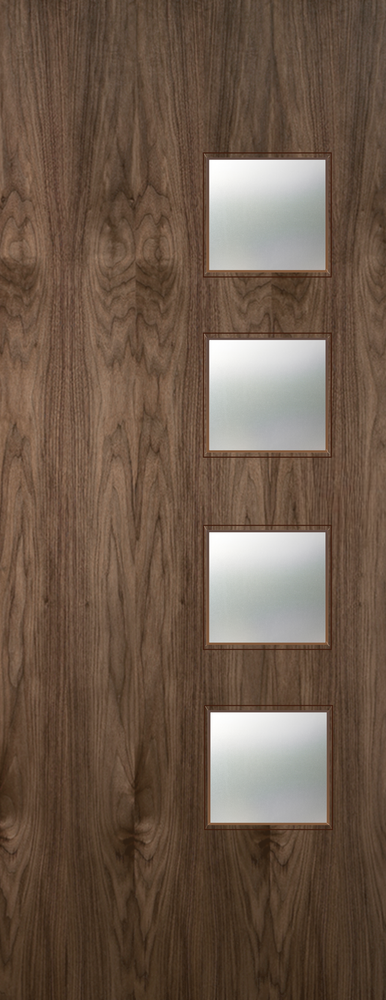 Walnut Veneer - 26G - Glazed Door (FD30)