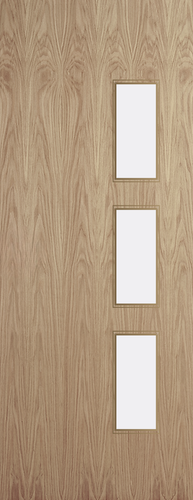Oak Veneer - 28G - Glazed Door (FD30)