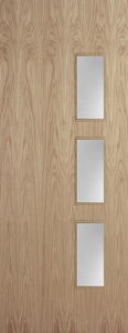 Oak Veneer - 28G - Glazed Door (FD30)
