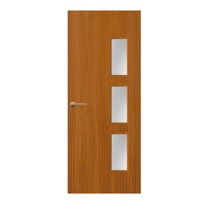 Sapele Veneer - 28G - Glazed Fire Door FD60