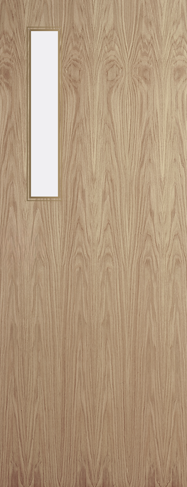 Oak Veneer - 3G - Glazed Door (FD30)