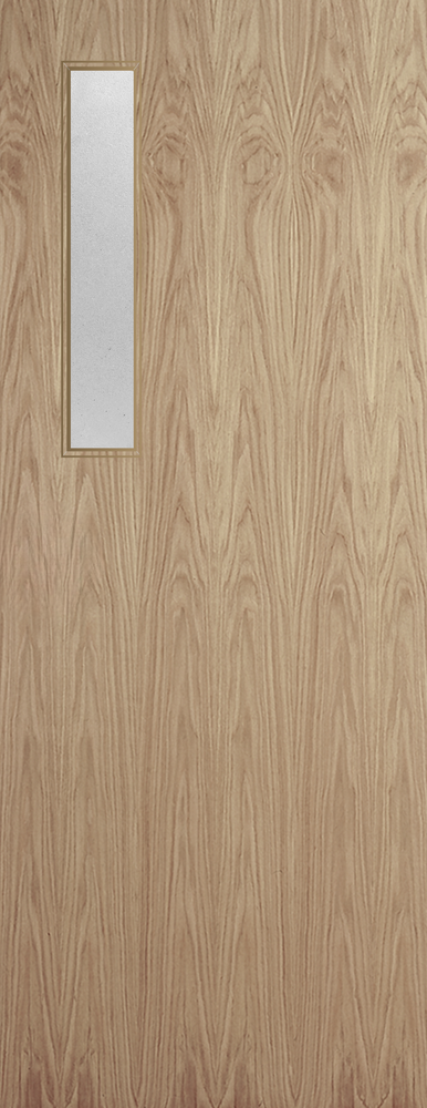 Oak Veneer - 3G - Glazed Door (FD30)