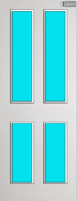 4 Panel Glazed Door FD30 Smooth (4-IND-Panels)