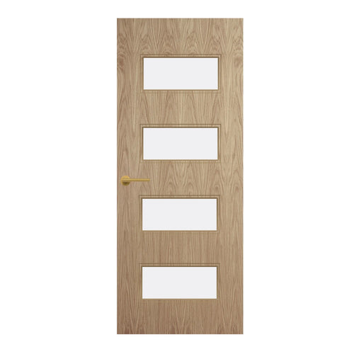 Oak Veneer - 50G - Glazed Door (FD30)