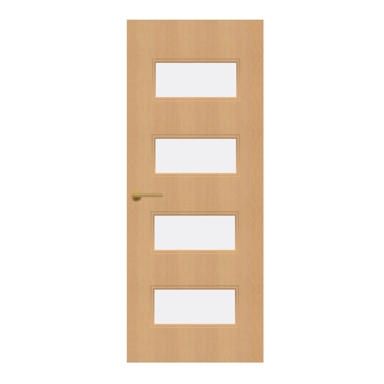 Beech Veneer - 50G - Glazed Door (FD30)