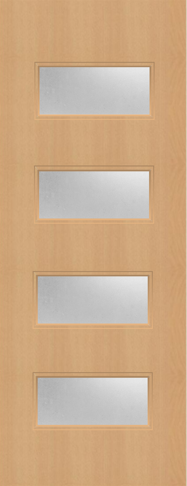 Beech Veneer - 50G - Glazed Fire Door FD60