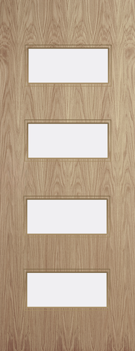Oak Veneer - 50G - Glazed Door (FD30)