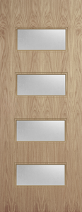 Oak Veneer - 50G - Glazed Door (FD30)