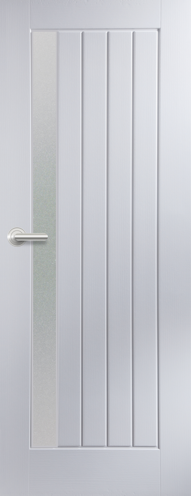 5 Panel Vertical Grained Newark - 1 Panel Side Glazed Door - FD30