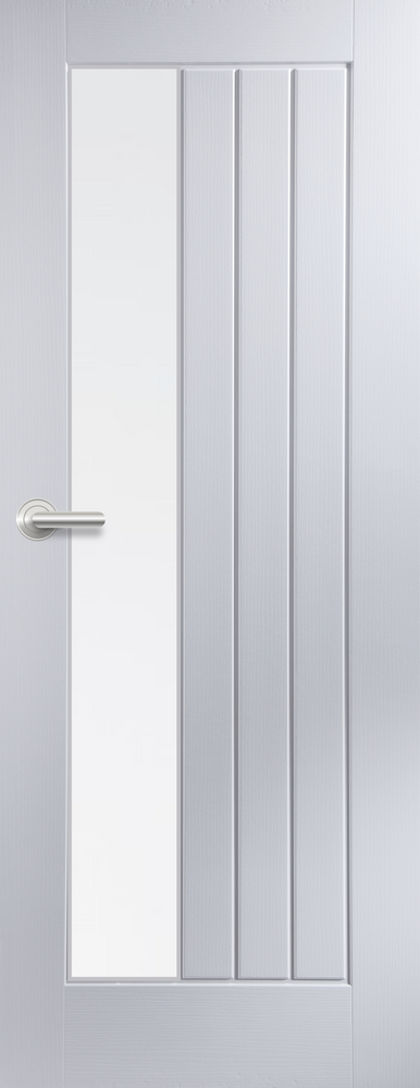 5 Panel Vertical Grained Newark - 2 Panel Side Glazed Door - FD30