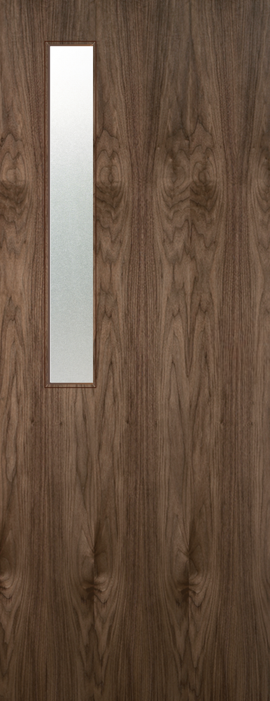 Walnut Veneer - 7G - Glazed Door (FD30)