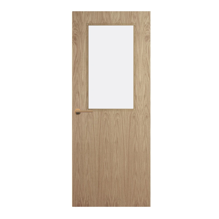 Oak Veneer - 8G - Glazed Door (FD30)