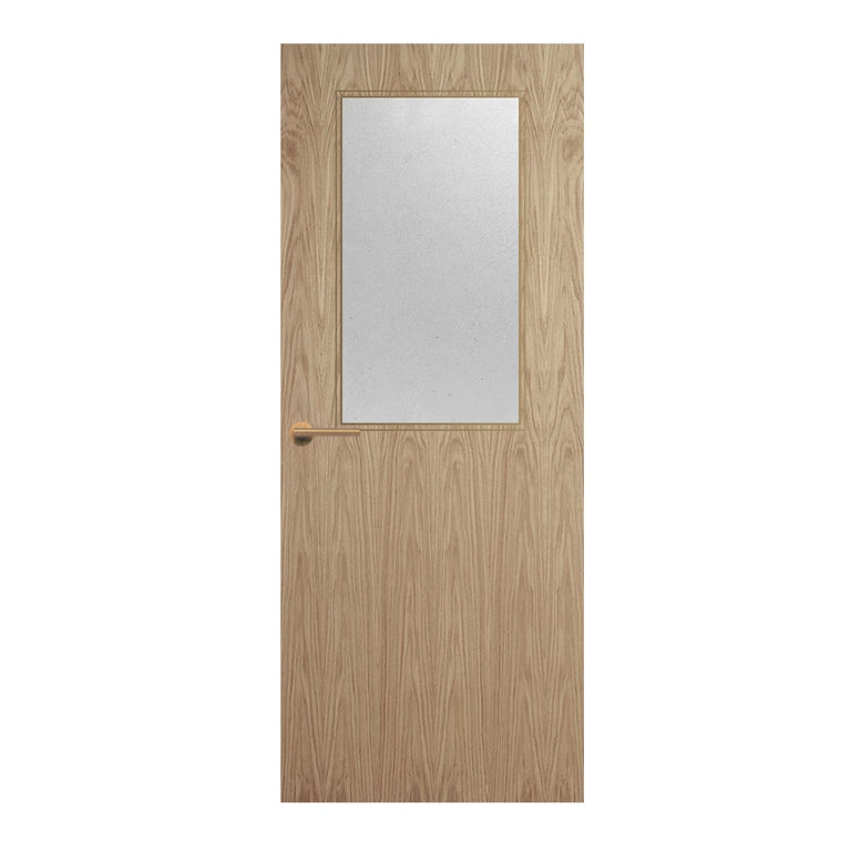 Oak Veneer - 8G - Glazed Door (FD30)
