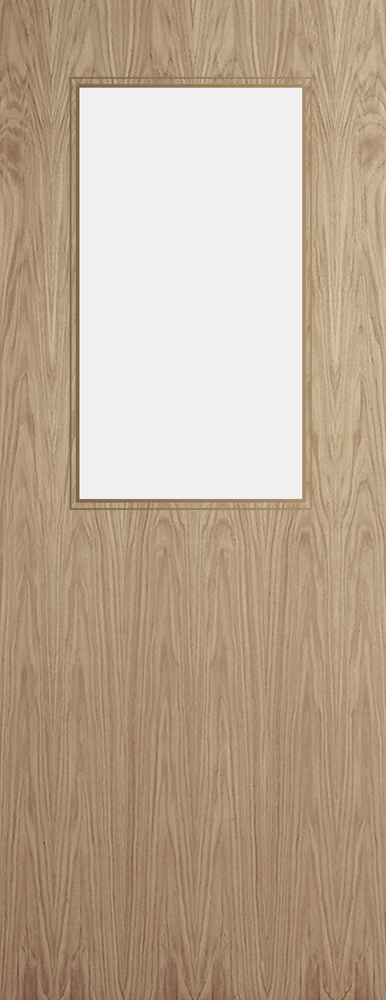 Oak Veneer - 8G - Glazed Door (FD30)