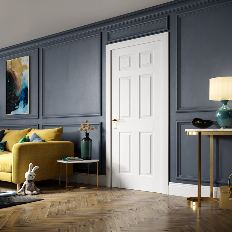 6 Panel Door FD30 Grained