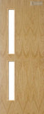 Oak Veneer - 16G - Glazed Door (FD30)